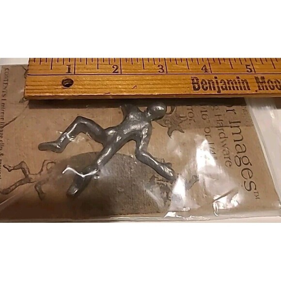 Vintage Unique Metal Sculpture Climbing Man Mirror Images Reflection Art - Picture 6 of 8